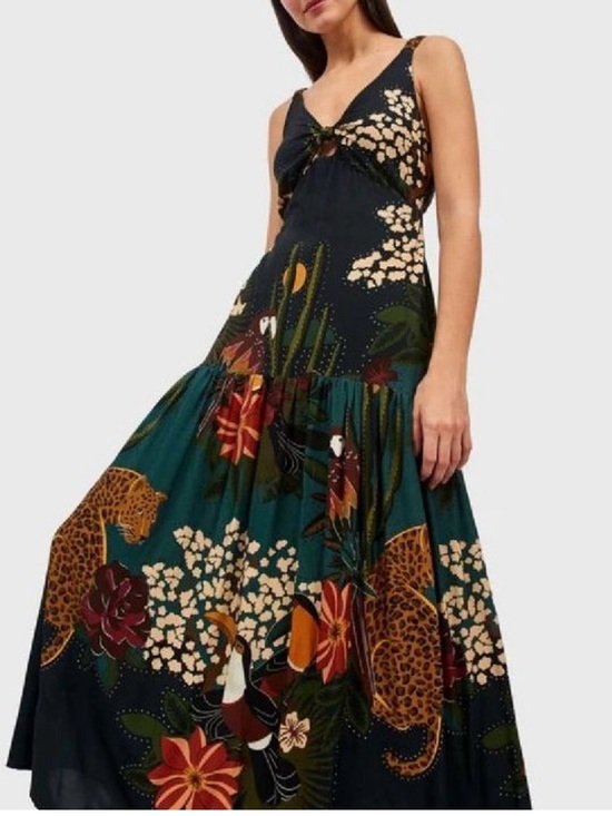 FARM Rio Dresses & Skirts - Farm Rio Green Toucan Maxi Dress